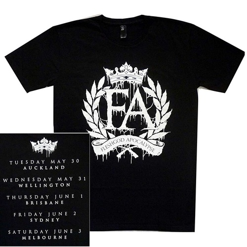 Fleshgod Apocalypse Crest Logo Australian Tour Shirt [Size: S]