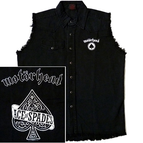 Motorhead Ace Of Spades Sleeveless Work Shirt [Size: M]