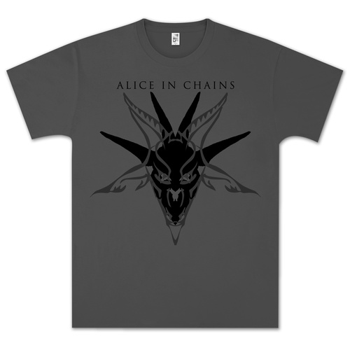 Alice In Chains Black Skull Charcoal Shirt [Size: S]