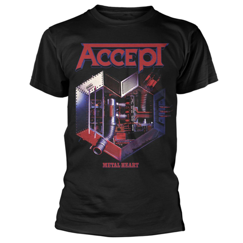 Accept Metal Heart Black Shirt [Size: XL]