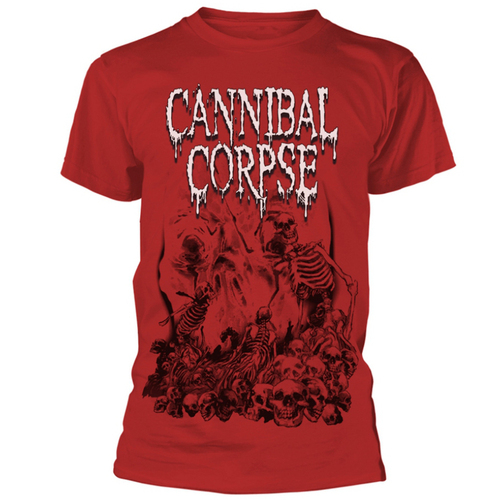 Cannibal Corpse Pile Of Skulls Red Shirt [Size: M]