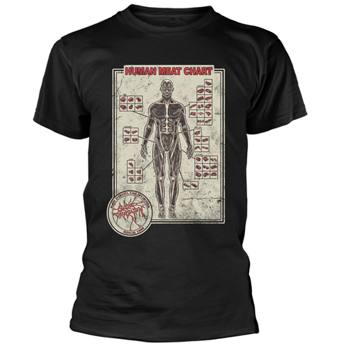 Cattle Decapitation Human Meat Chart Shirt [Size: XXL]