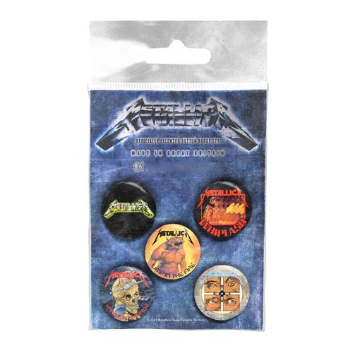 Metallica The Singles Button Badge Set