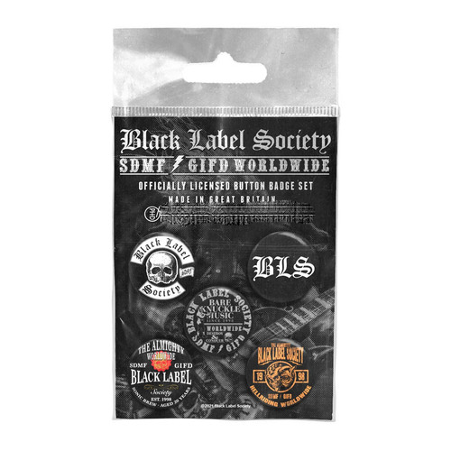 Black Label Society Button Badge Set