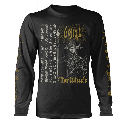 Gojira Fortitude Tracklist Organic Long Sleeve Shirt [Size: XL]