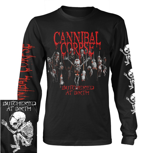 Cannibal Corpse Butchered At Birth Baby Long Sleeve Shirt [Size: S]