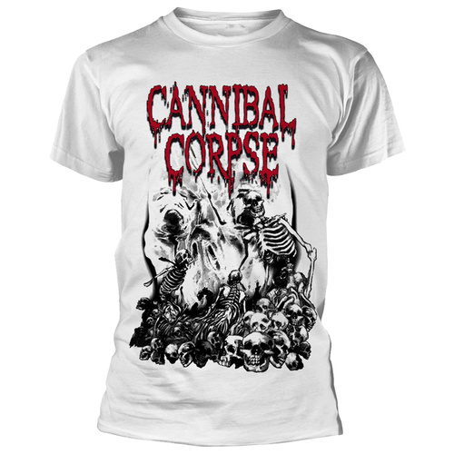 Cannibal Corpse Pile Of Skulls White Shirt [Size: S]