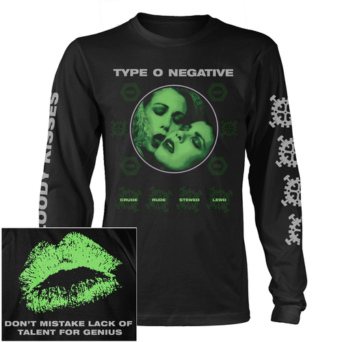 Type O Negative Crude Gears Bloody Kisses Long Sleeve Shirt [Size: M]