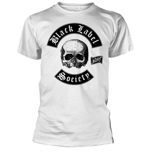 Black Label Society Skull Logo White Shirt [Size: M]