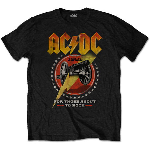 AC DC For Those About To Rock 81 Black Shirt [Size: M]