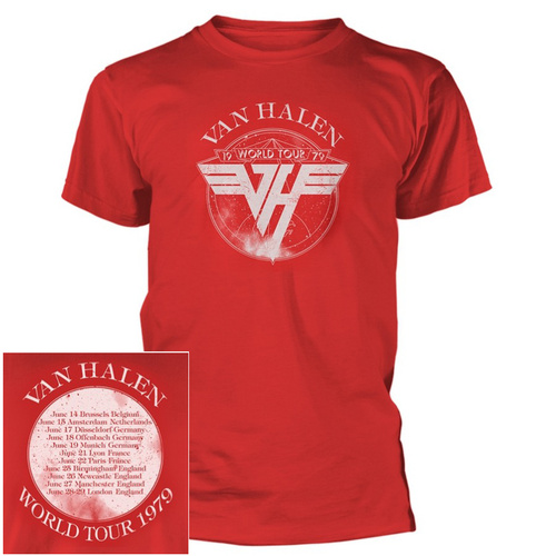Van Halen '79 World Tour Red Shirt [Size: M]
