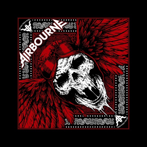 Airbourne Red Skull Bandana