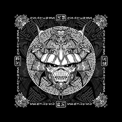 Iron Maiden Senjutsu Samurai Eddie Bandana