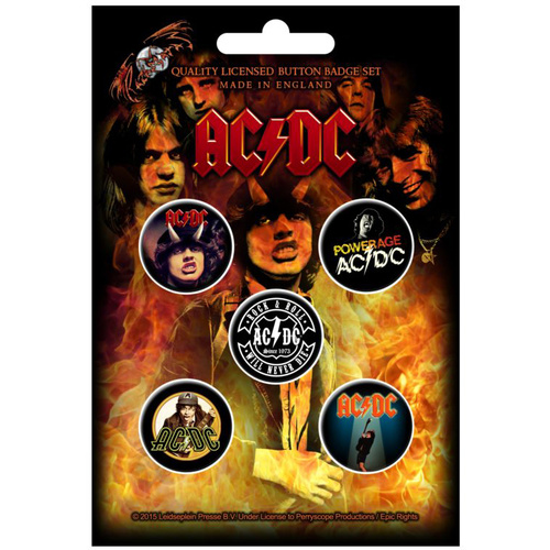 AC/DC Highway To Hell Button Badge Pack