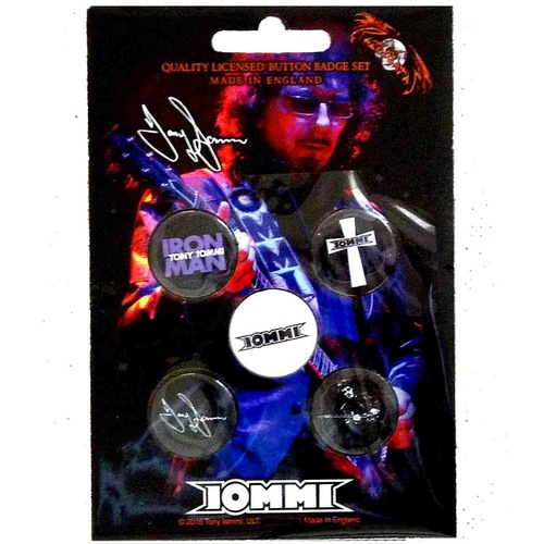 Tony Iommi Button Badge Pack