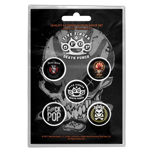 Five Finger Death Punch 5FDP Button Badge Pack