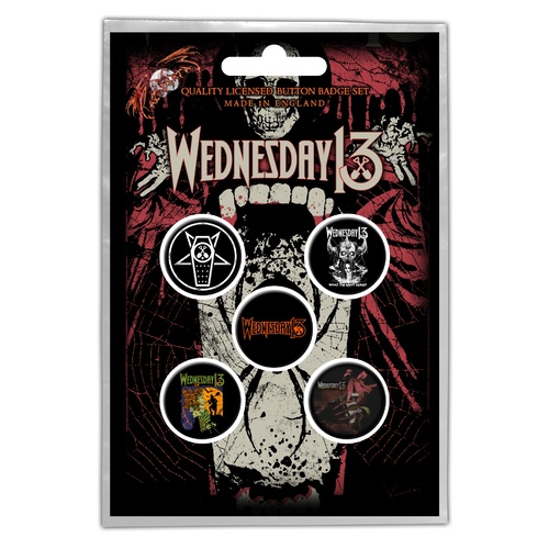 Wednesday 13 Condolences Button Badge Pack