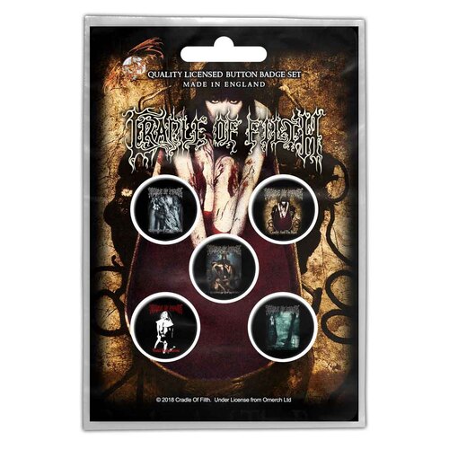 Cradle Of Filth Albums Button Badge Set