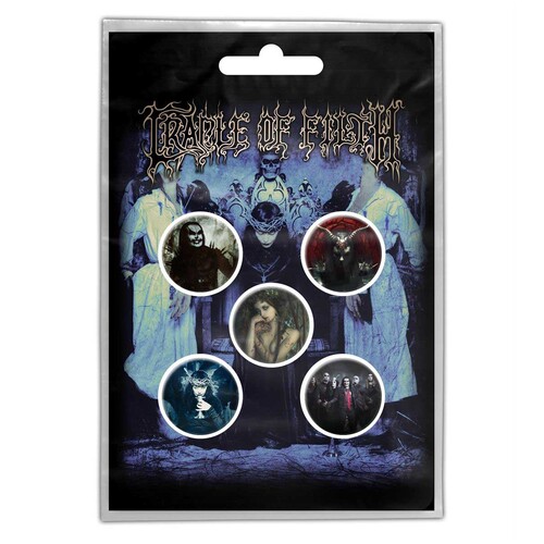 Cradle Of Filth Cryptoriana Button Badge Set