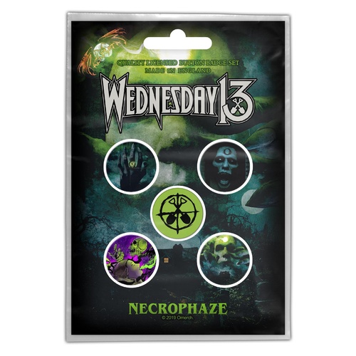 Wednesday 13 Necrophaze Badge Button Pack
