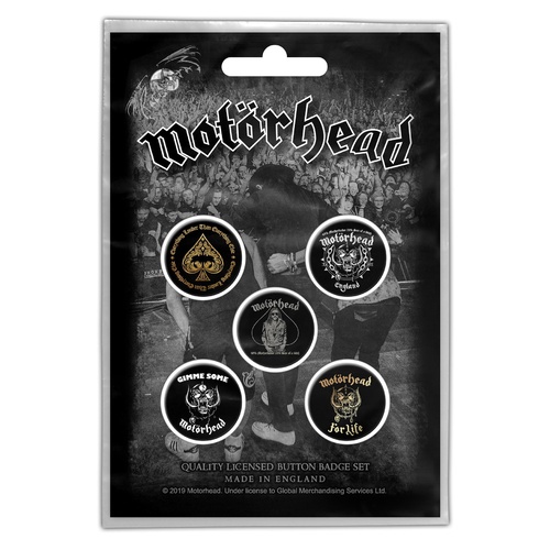 Motorhead Clean Your Clock Button Badge Pack