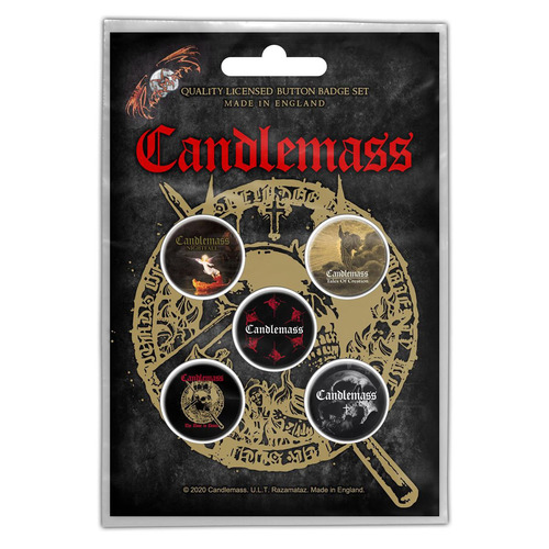 Candlemass Door To Doom Button Badge Set