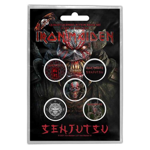 Iron Maiden Senjutsu Button Badge Pack