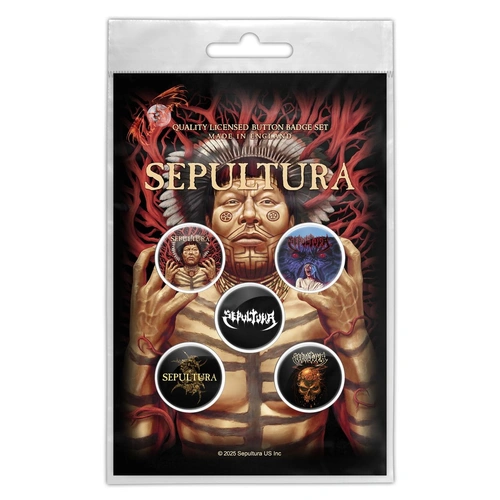 Sepultura Roots Button Badge Set