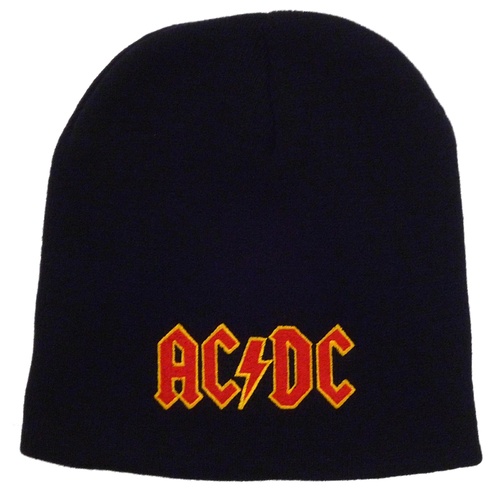 AC/DC Logo Embroidered Beanie Hat