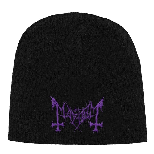 Mayhem Purple Logo Embroidered Beanie Hat
