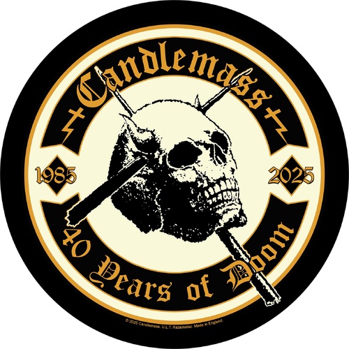 Candlemass 40 Years Of Doom Circular Back Patch