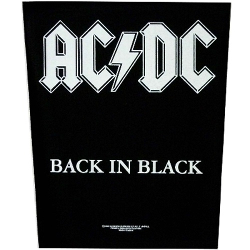 AC/DC Back In Black Back Patch