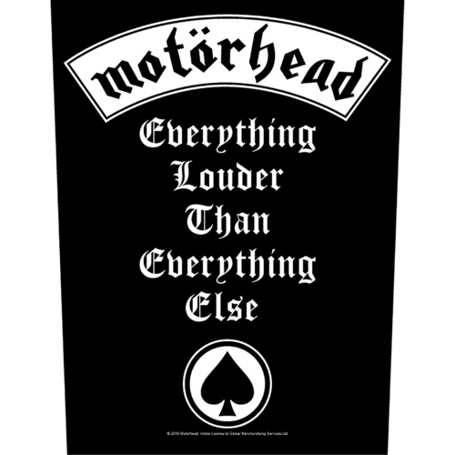 Motorhead Everything Louder Back Patch