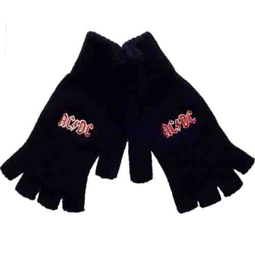 AC/DC Classic Red Logo Fingerless Gloves