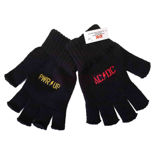AC/DC Pwr Up Logo Fingerless Gloves