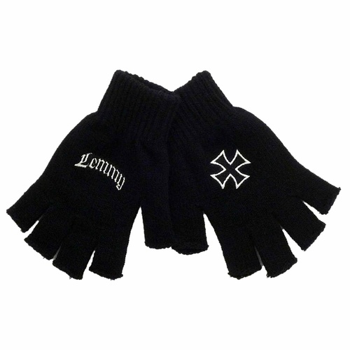 Motorhead Lemmy Logo & Iron Cross Fingerless Gloves