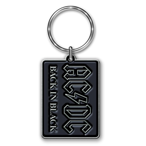 AC/DC Back In Black Metal Keychain