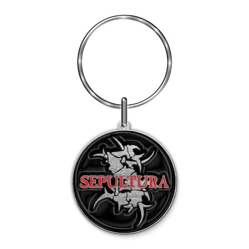 Sepultura Logo & Tribal S Metal Keyring Keychain
