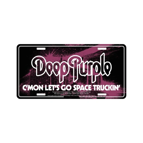 Deep Purple Space Truckin Number Plate
