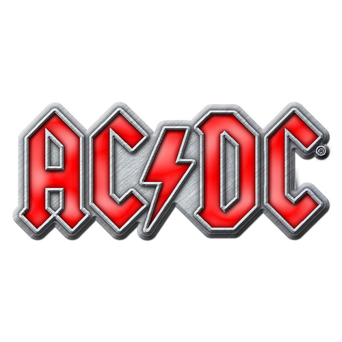 AC/DC Red Logo Metal Pin Badge