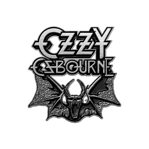 Ozzy Osbourne Bat Metal Pin Badge