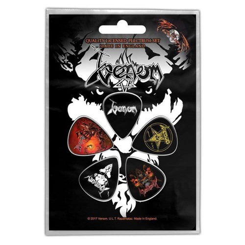 Venom Black Metal Guitar Plectrum Pick 5 Pack