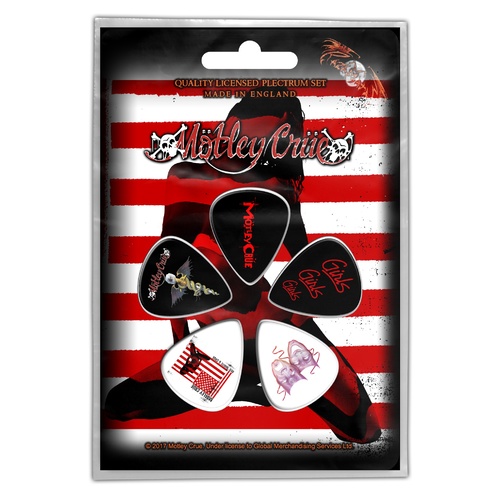 Motley Crue Red White Crue Guitar Pick 5 Pack