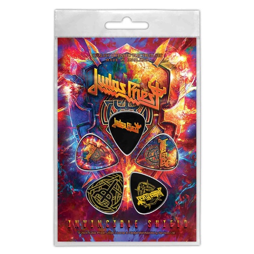 Judas Priest Invincible Shield Guitar Plectrum Pick 5 Pack