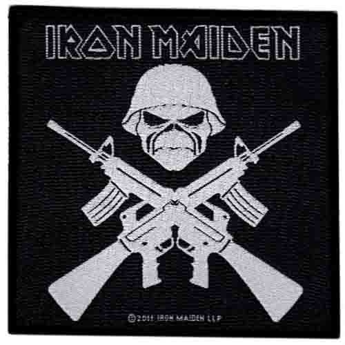 Iron Maiden Eddie Rifles A Matter Of Life And Death Woven Patch