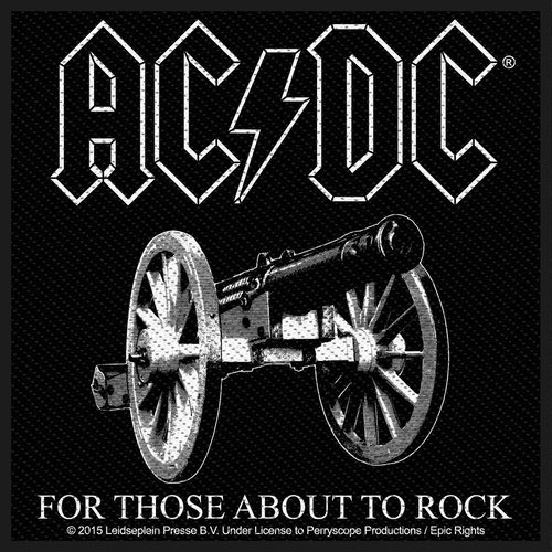 AC/DC For Those About To Rock B&W Patch