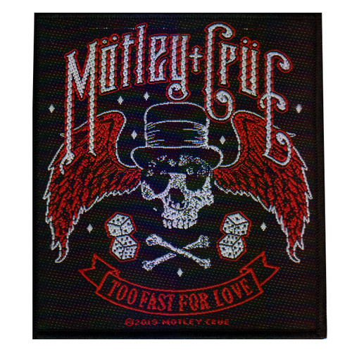 Motley Crue Too Fast For Love Skull Patch