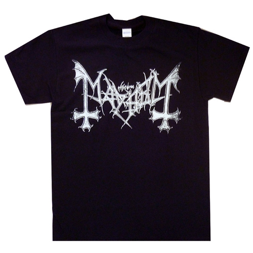 Mayhem Distressed Logo Shirt [Size: XXL]