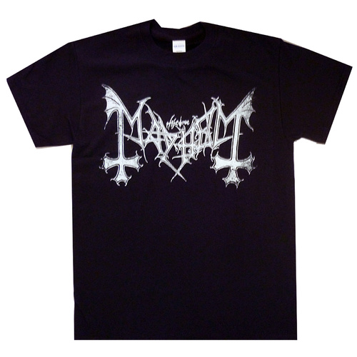 Mayhem Distressed Logo Shirt [Size: S]