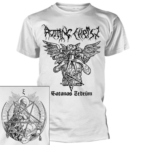 Rotting Christ Satanas Tedium White Shirt [Size: L]